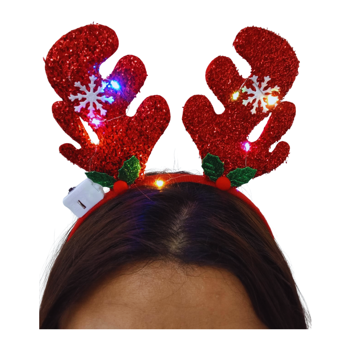 Diadema Reno con Luz LED - Accesorio Navideño