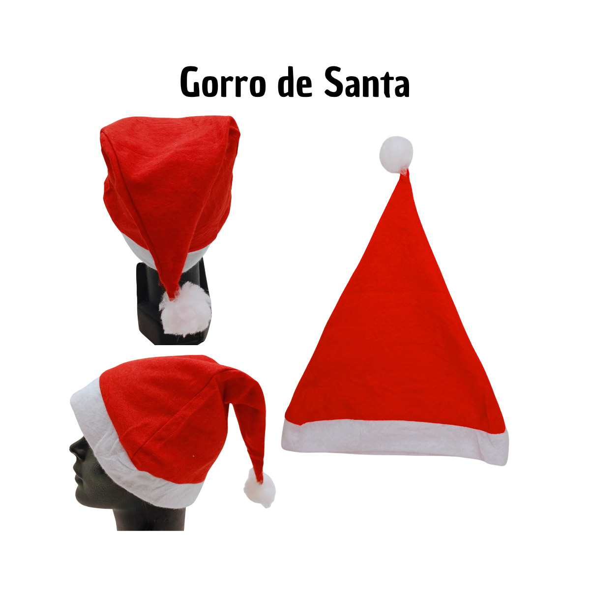 Gorro Santa Claus Clásico - Navidad Tradicional