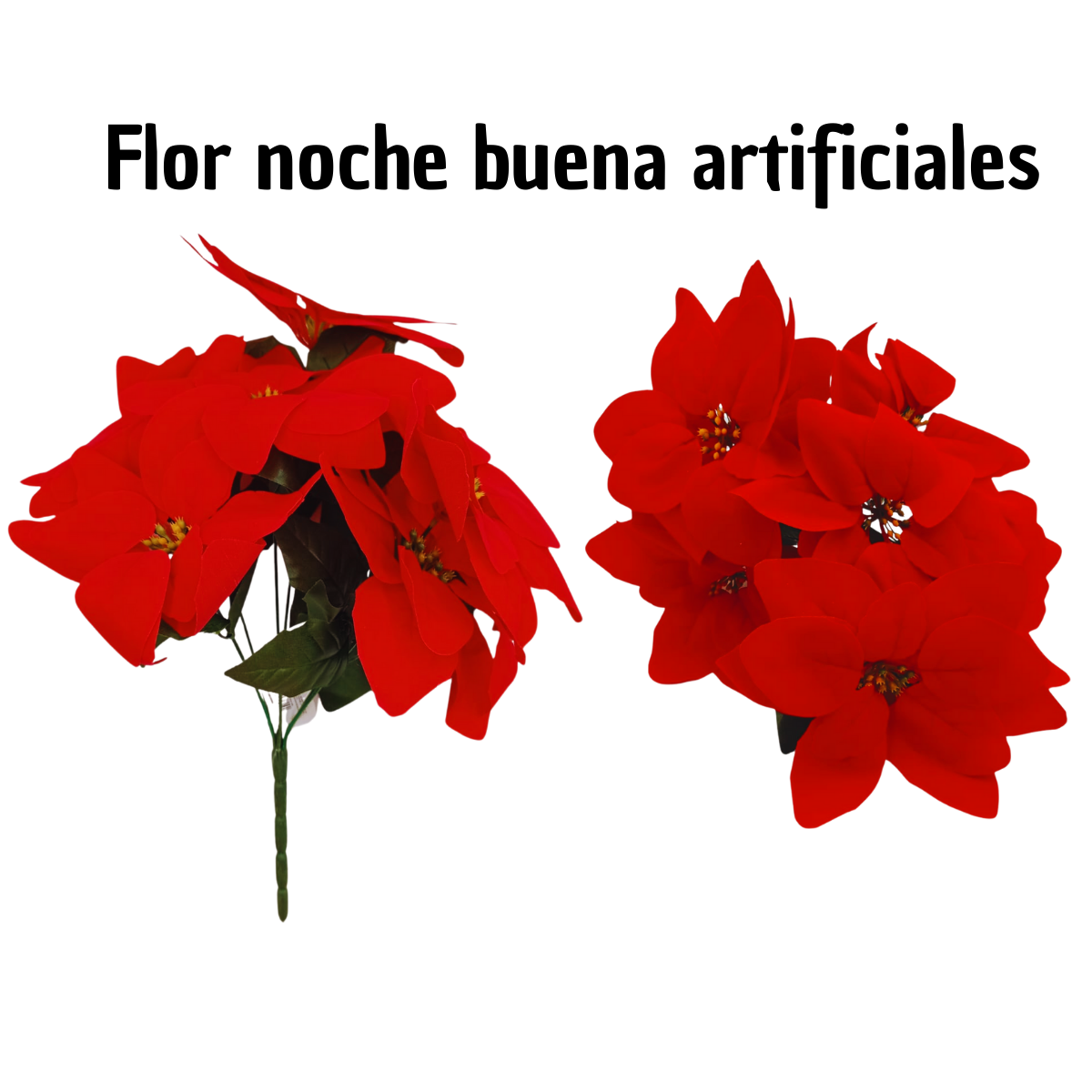 Nochebuena Artificial - Flor Navideña Decorativa