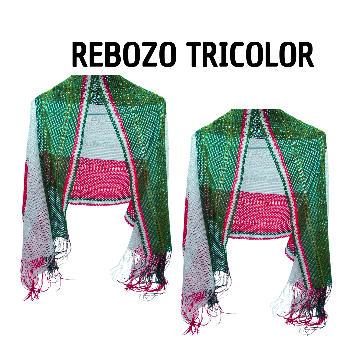 Rebozo Tricolor Mexicano - Accesorio Tradicional