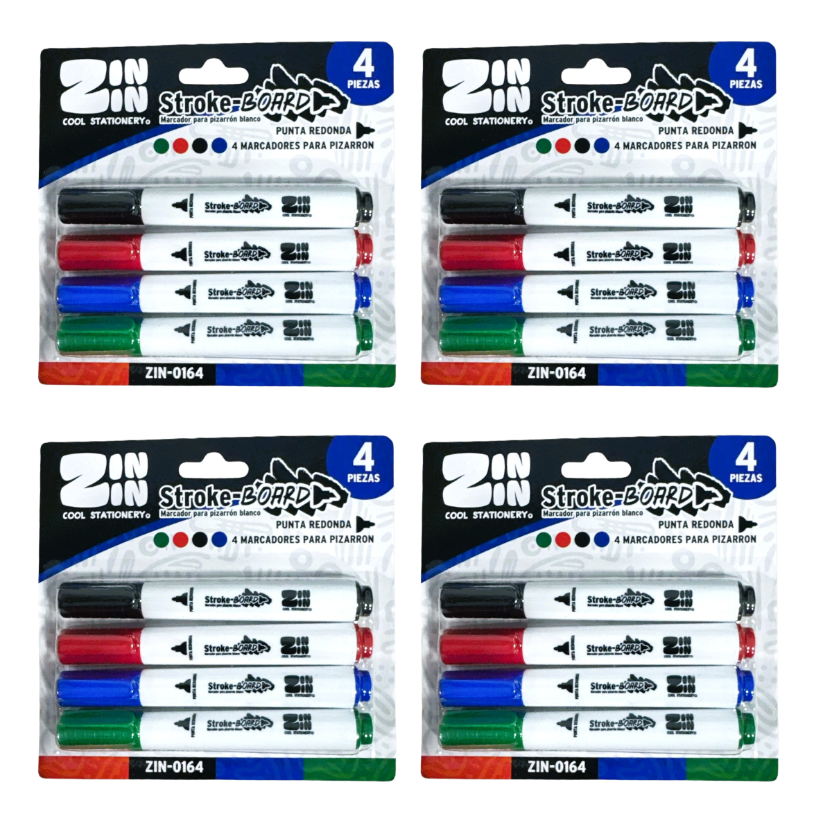 Plumones Pizarrón 4 Colores - Presentaciones