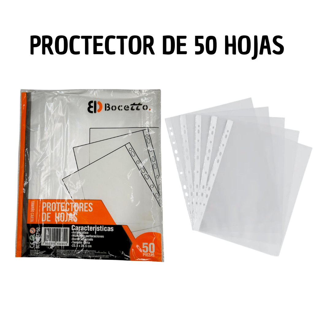 Protectores de Hojas 50 Piezas - Pack Básico