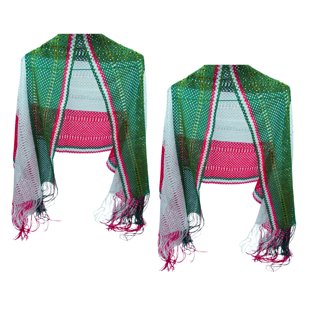 Rebozo Tricolor Mexicano - Accesorio Tradicional