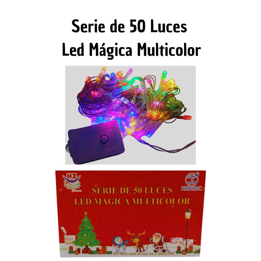 Serie LED 50 Luces Multicolor - Decoración Pequeña
