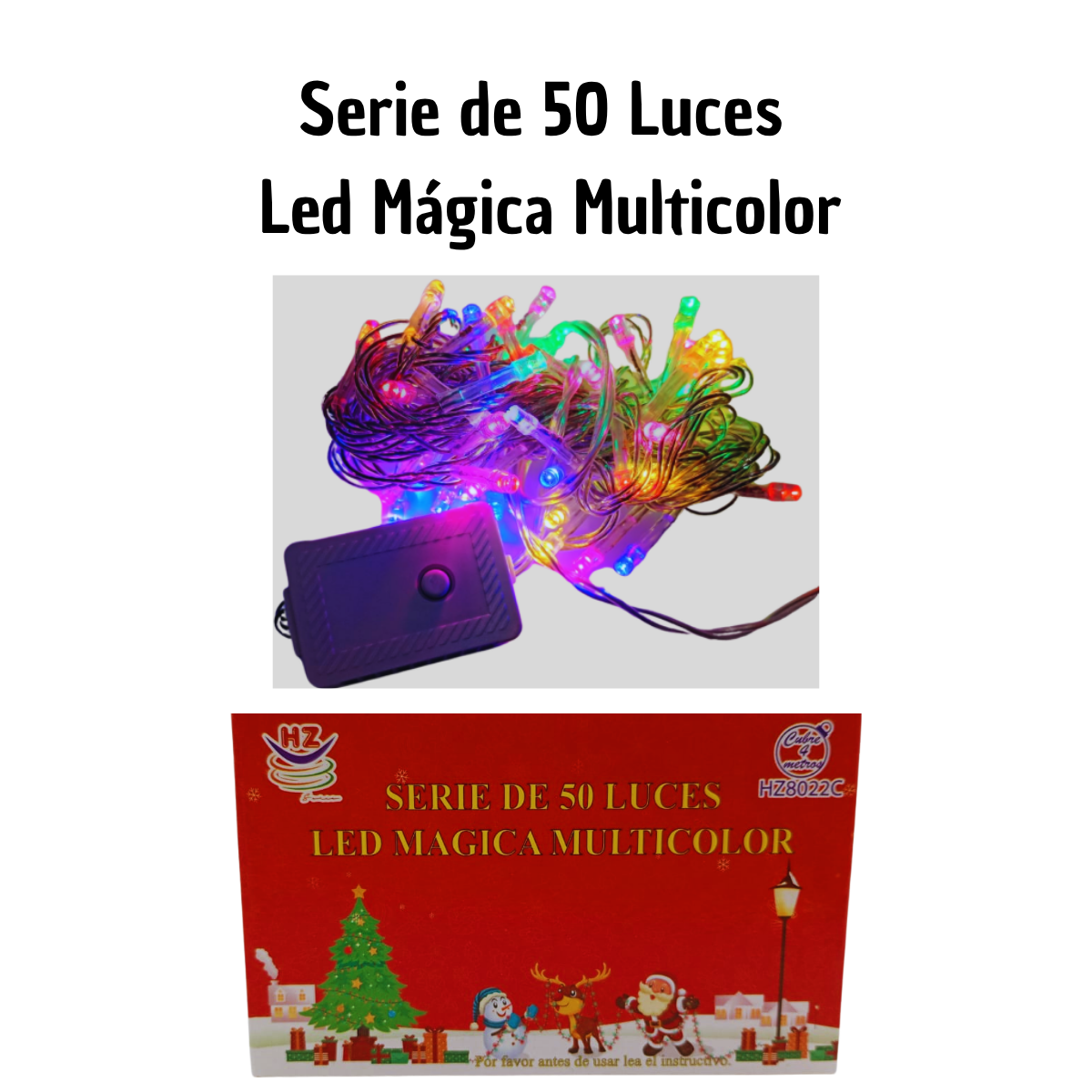 Serie LED 50 Luces Multicolor - Decoración Pequeña