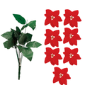 Nochebuena Artificial - Flor Navideña Decorativa