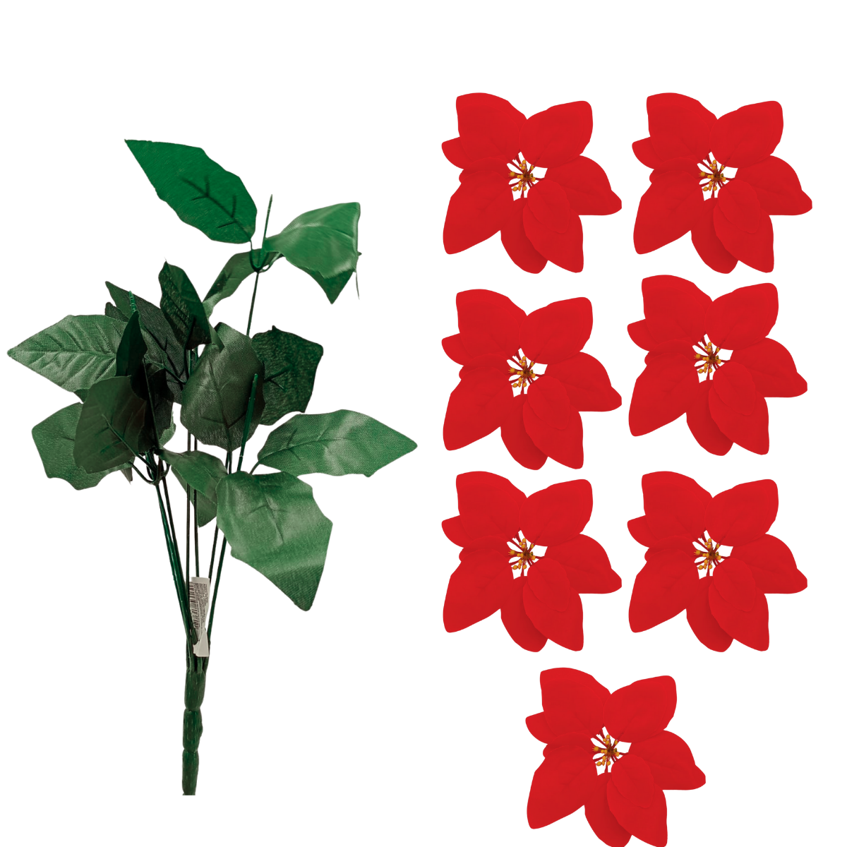 Nochebuena Artificial - Flor Navideña Decorativa