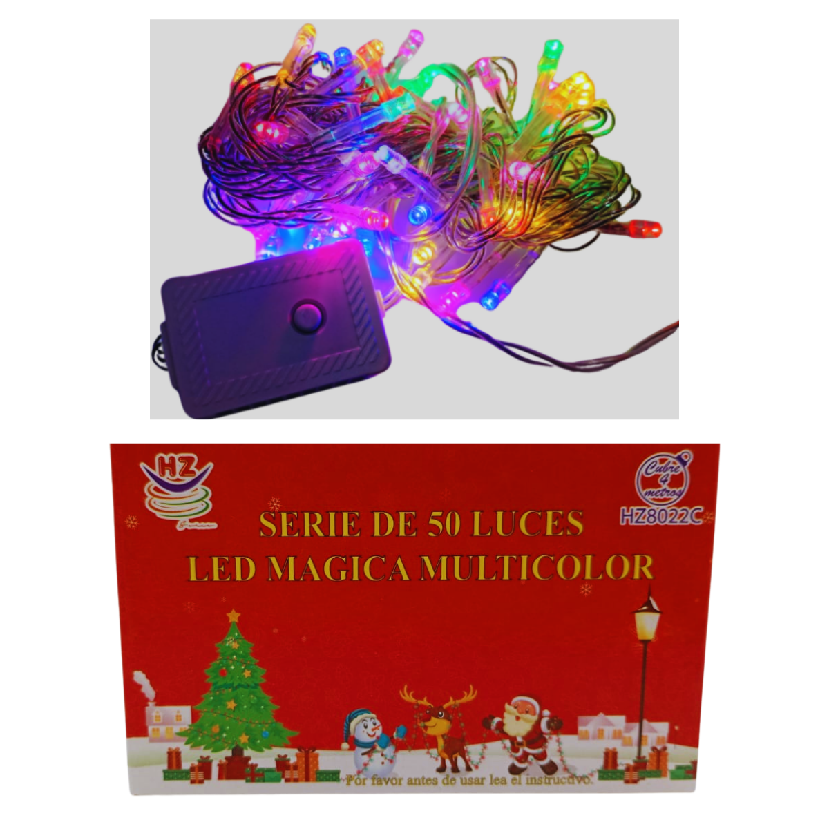 Serie LED 50 Luces Multicolor - Decoración Pequeña