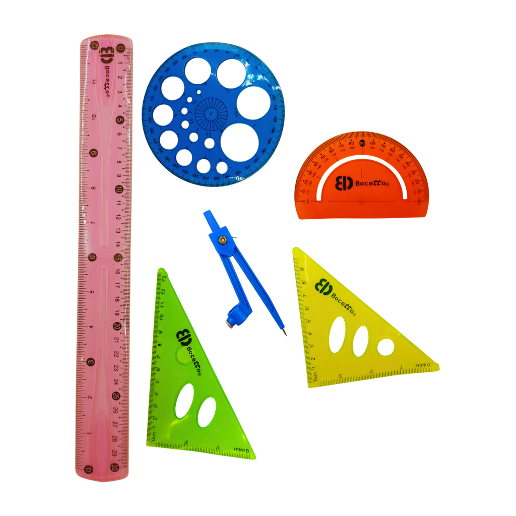 Juego Geométrico Escolar 4 Piezas - Matemáticas