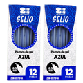 Plumas de Gel Azul 12 Piezas - Escritura Fluida