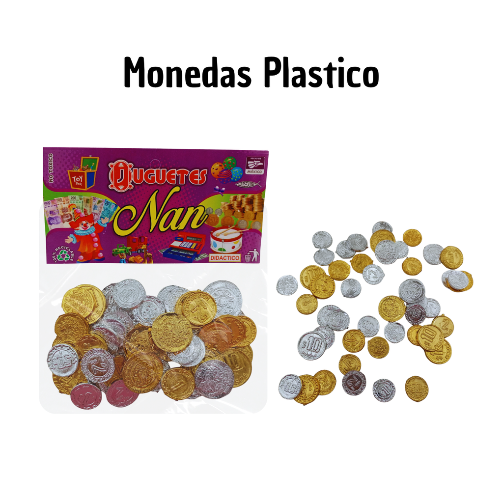 Monedas de Plástico Doradas - Tesoro Pirata