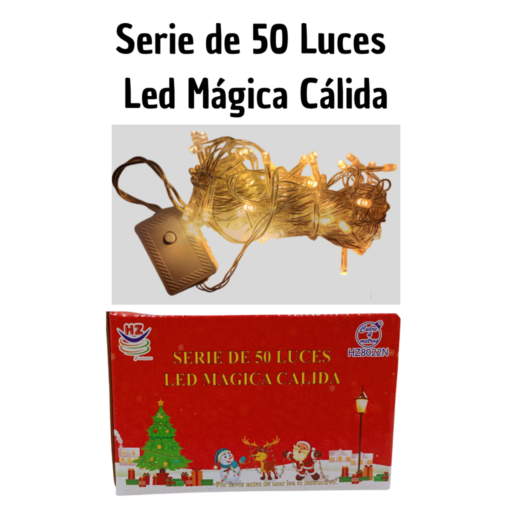 Serie LED 50 Luces Cálidas - Toque Cálido