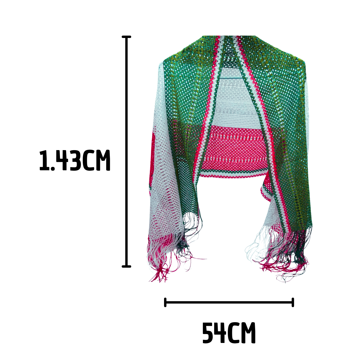Rebozo Tricolor Mexicano - Accesorio Tradicional