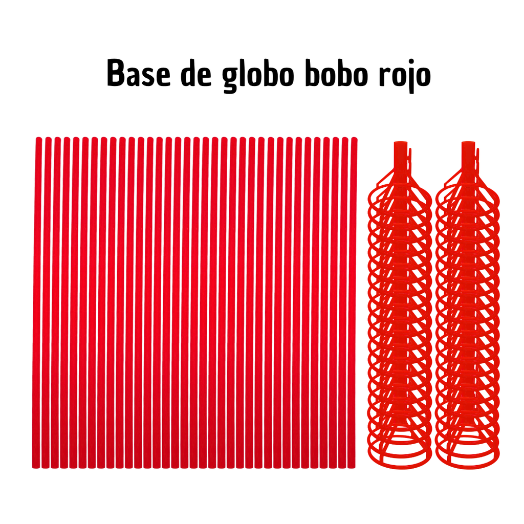 Base para Globo Bobo Roja - Soporte Festivo