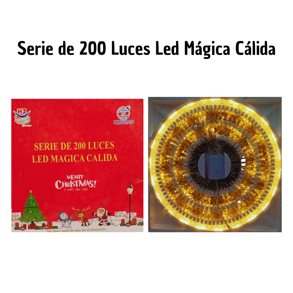 Serie De 200 Luces Led MáGica CáLida - Calidad Premium Super Novedades