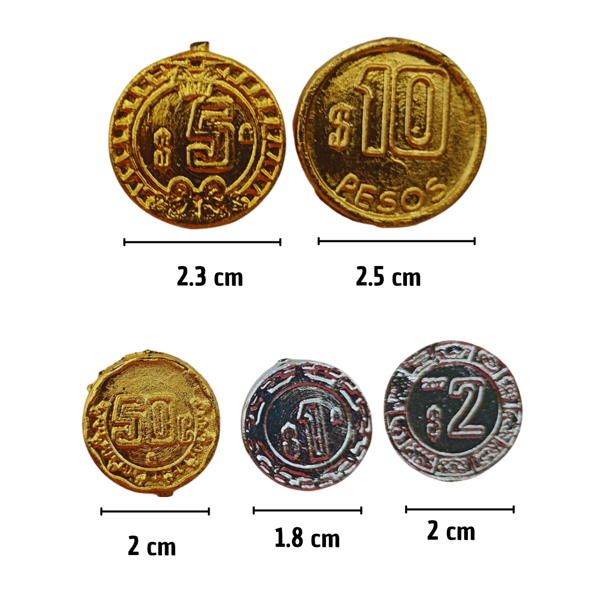 Monedas de Plástico Doradas - Tesoro Pirata