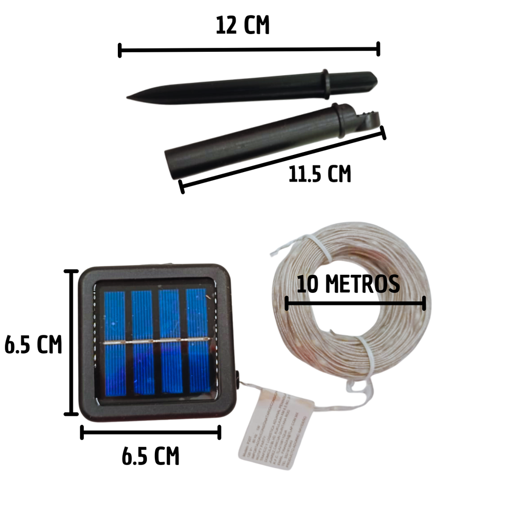 Serie Solar 100 Luces Cálidas 10m - Ecológica