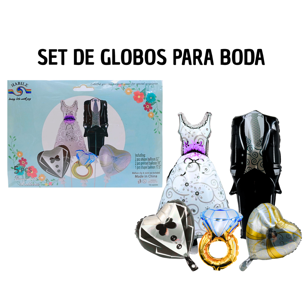 Set Globos para Boda - Decoración Nupcial Elegante