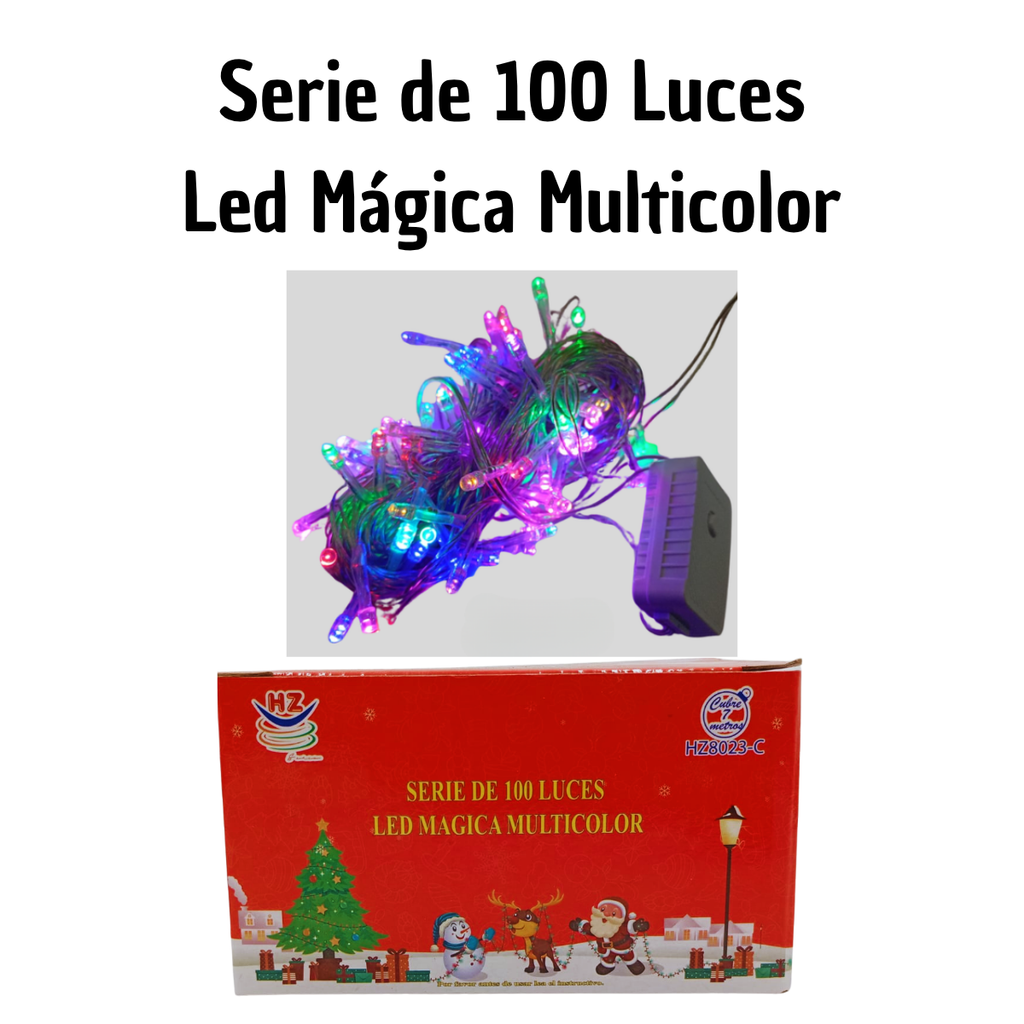 Serie LED 100 Luces Multicolor - Clásica Navideña