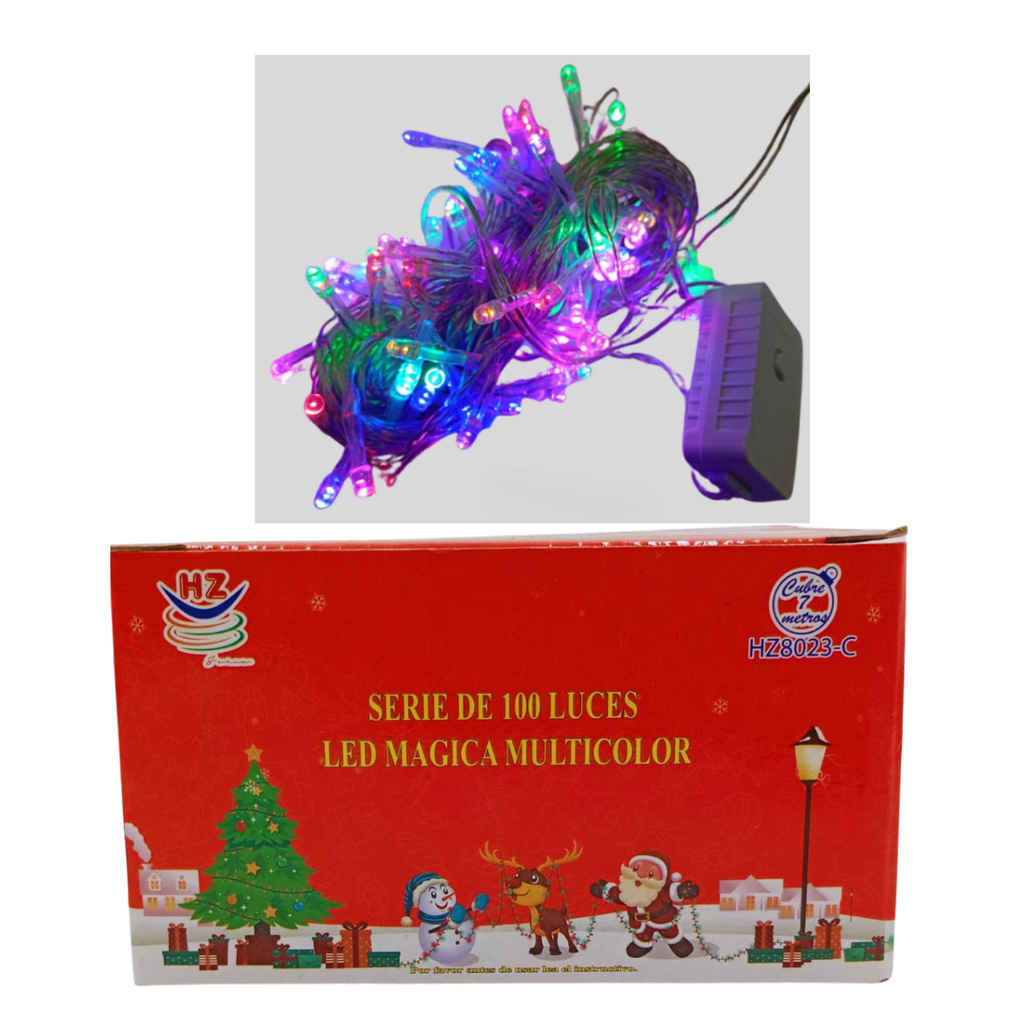 Serie LED 100 Luces Multicolor - Clásica Navideña