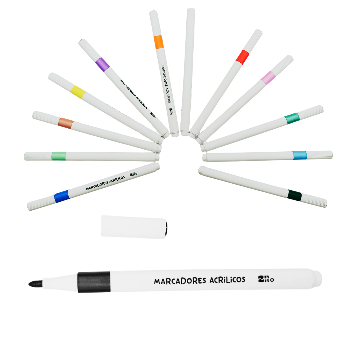 Marcadores Acrílicos Premium - Colores Metálicos