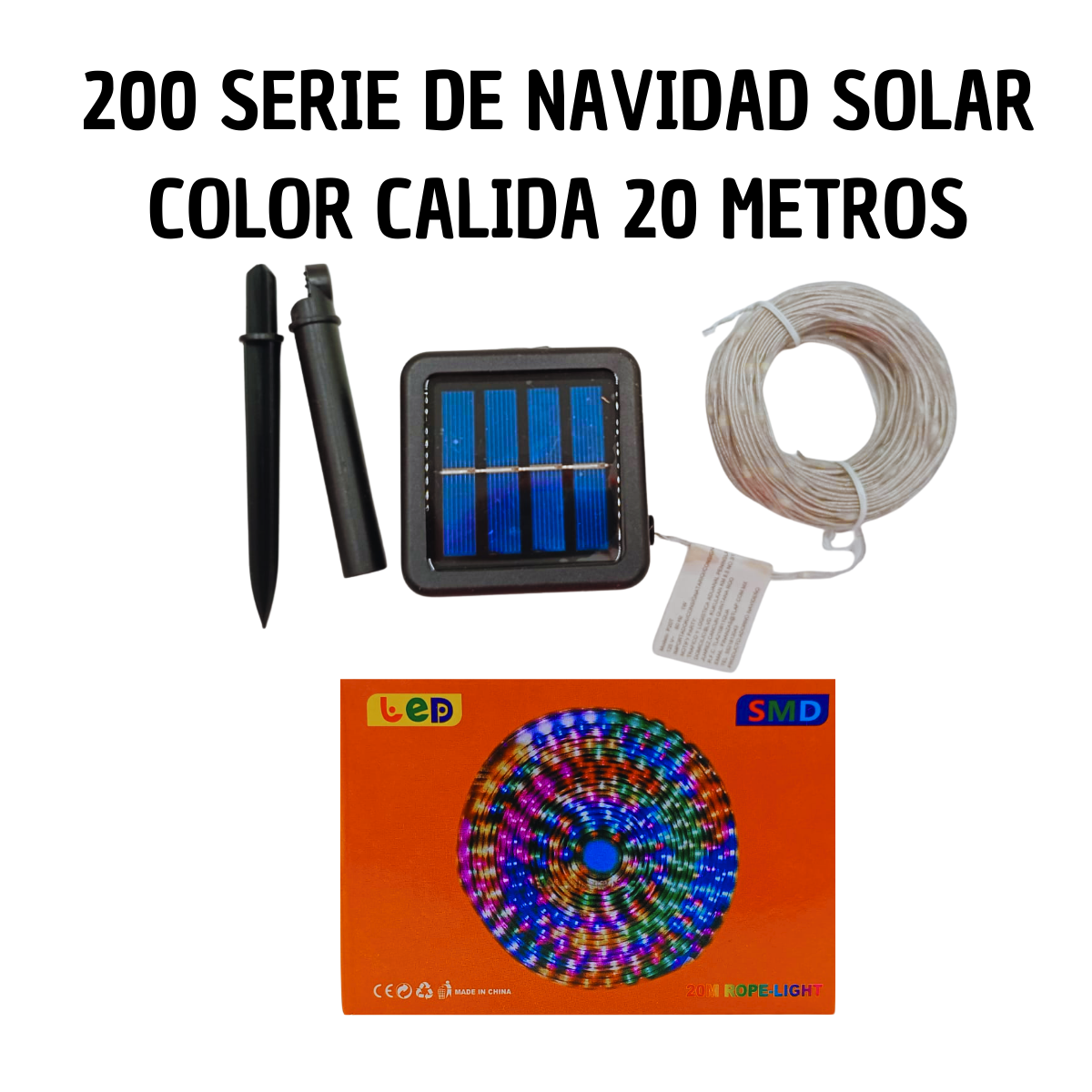 Serie Solar 200 Luces Cálidas 20m - Elegancia Solar
