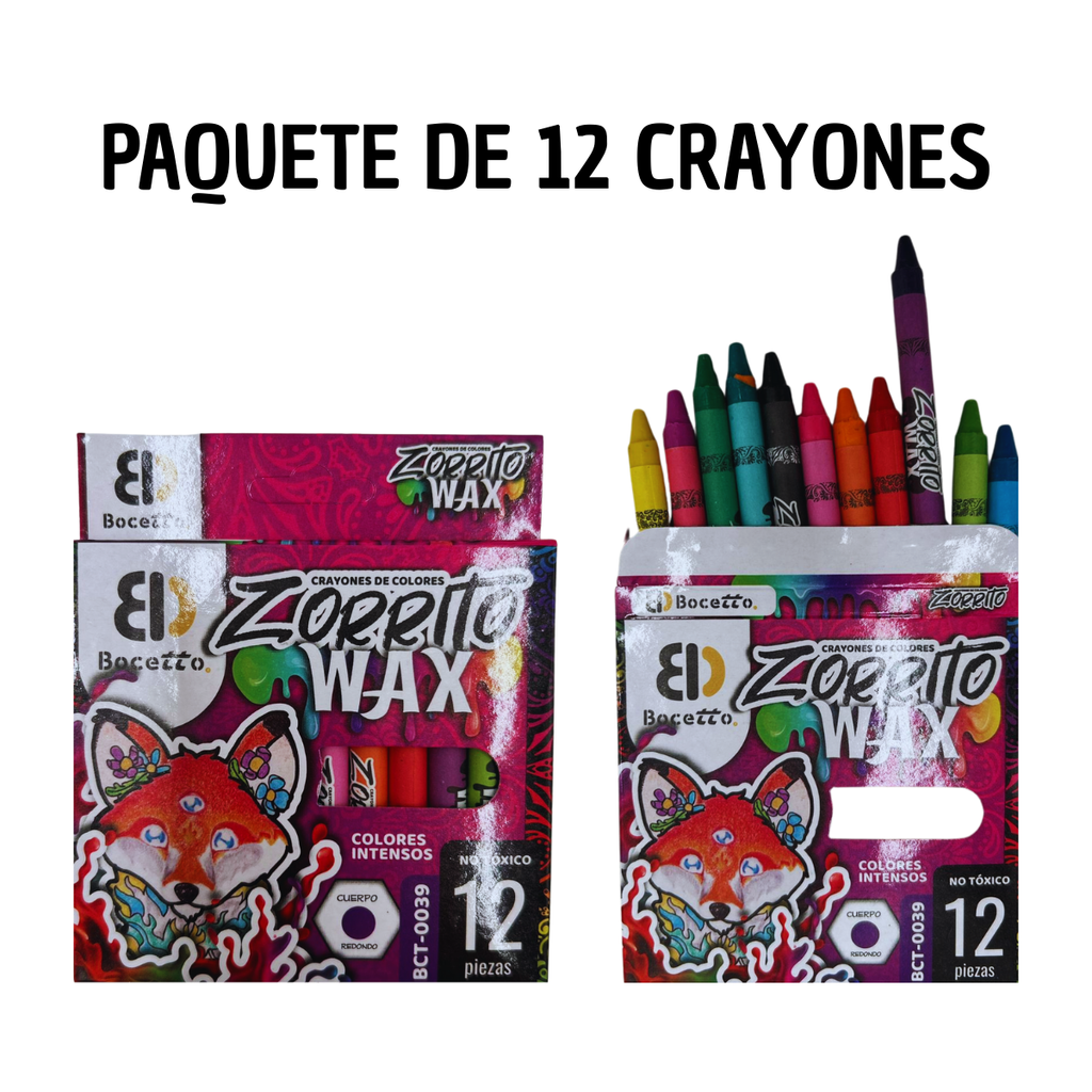 Crayolas Jumbo Zorrito 12 Colores - Preescolar