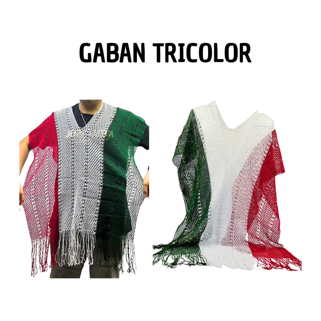 Gabán Tricolor Mexicano - Disfraz Fiestas Patrias