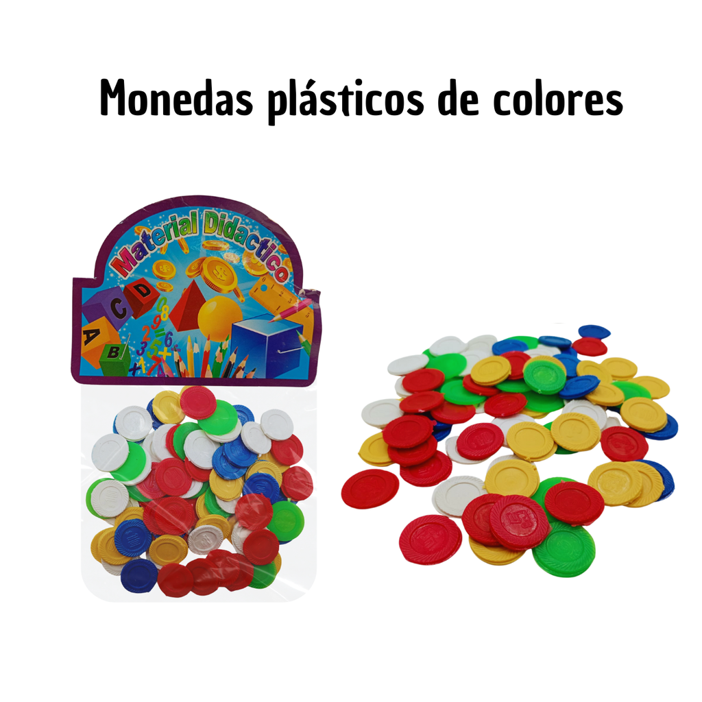 Monedas PláSticos De Colores - Calidad Premium Super Novedades