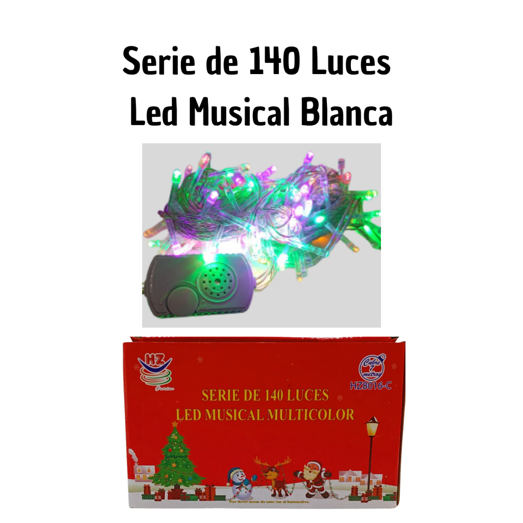 Serie LED 140 Luces Multicolor - Navidad Alegre