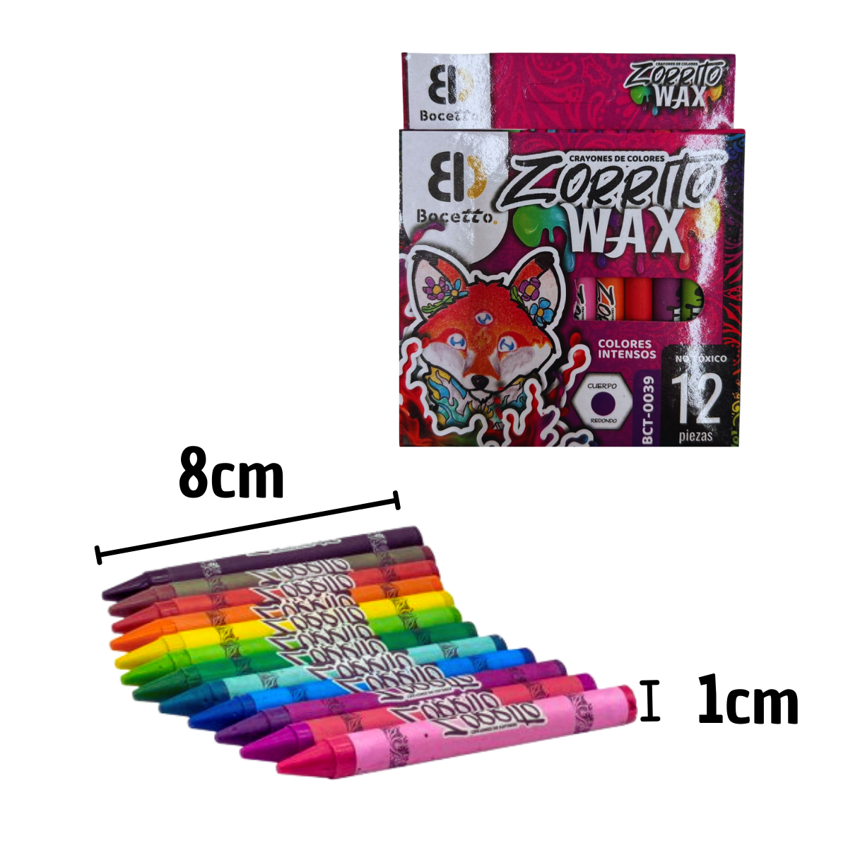 Crayolas Jumbo Zorrito 12 Colores - Preescolar