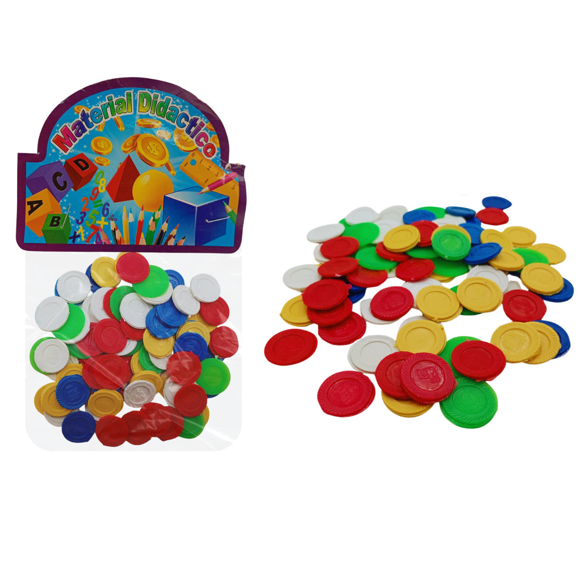 Monedas PláSticos De Colores - Calidad Premium Super Novedades