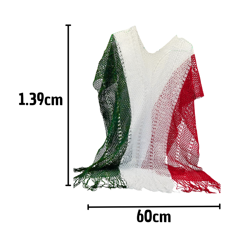 Gabán Tricolor Mexicano - Disfraz Fiestas Patrias