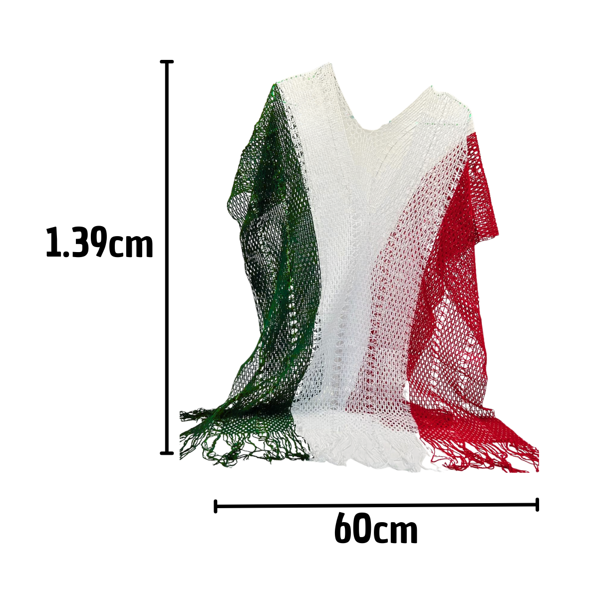Gabán Tricolor Mexicano - Disfraz Fiestas Patrias