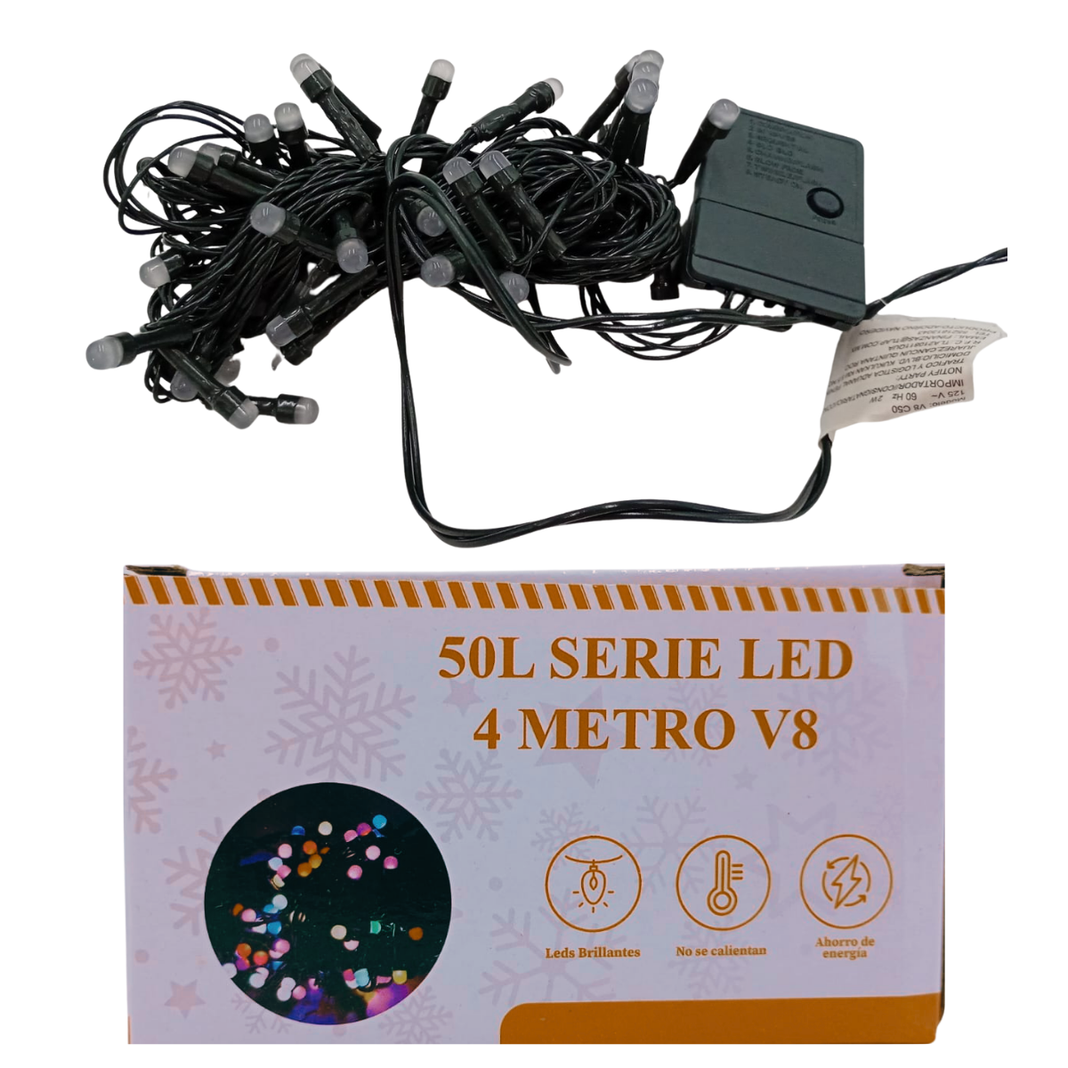 Serie LED 50 Luces Azul V8 - Decoración Moderna
