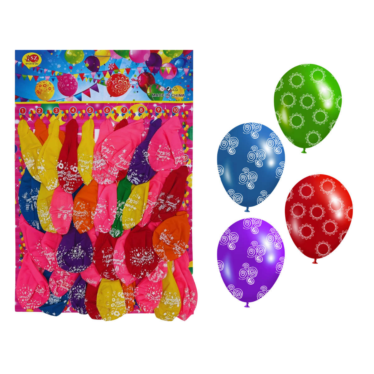 Set de Globos Decoración 50 Piezas - Fiesta Completa