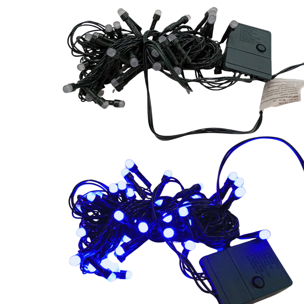 Serie LED 50 Luces Azul V8 - Decoración Moderna