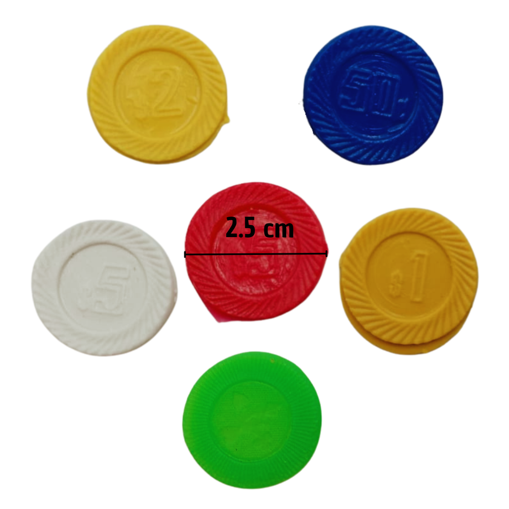 Monedas PláSticos De Colores - Calidad Premium Super Novedades