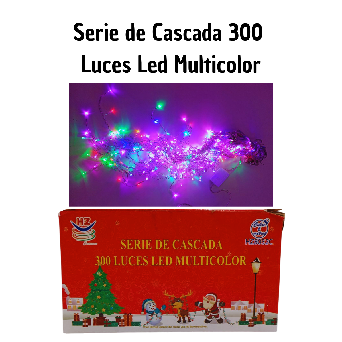 Cortina Cascada 300 Luces Multicolor - Máximo Impacto
