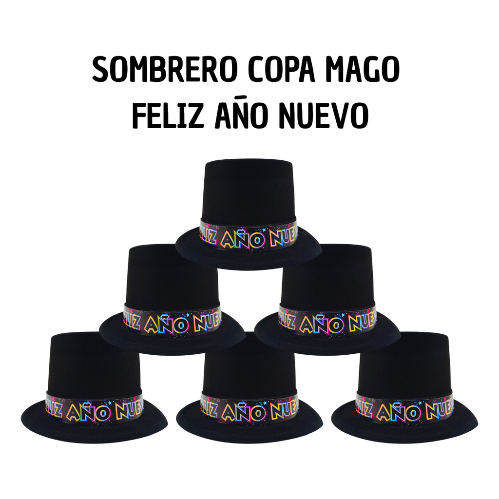 Sombrero Copa Mago Feliz Año Nuevo