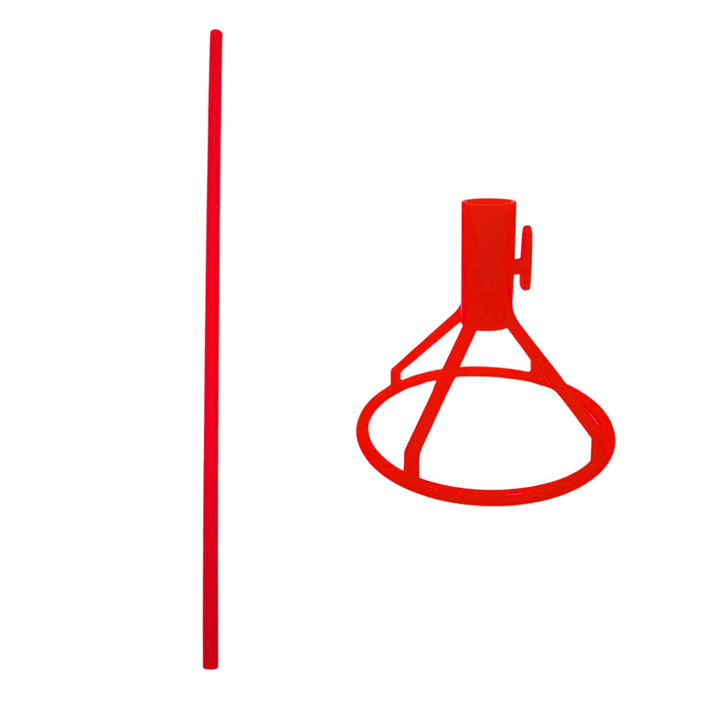 Base para Globo Bobo Roja - Soporte Festivo