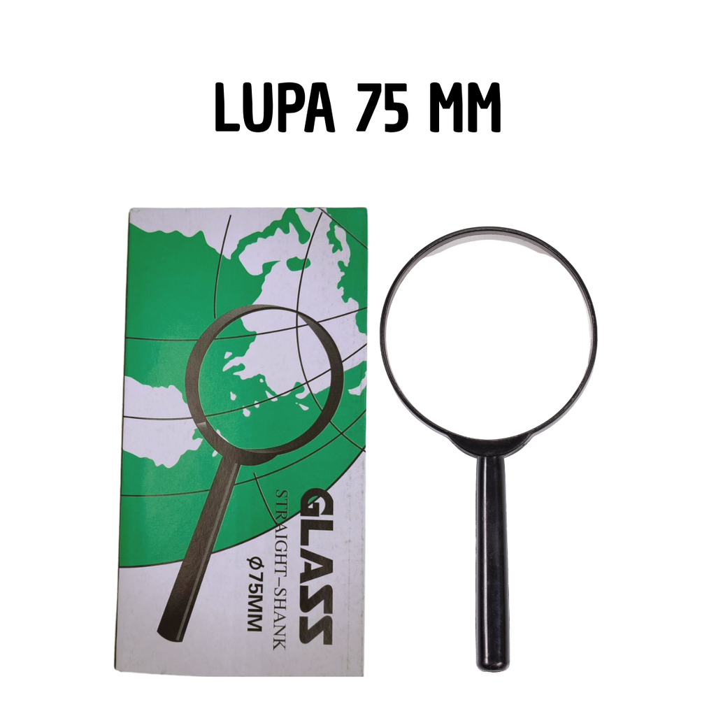 Lupa 75mm con Mango - Lectura y Exploración