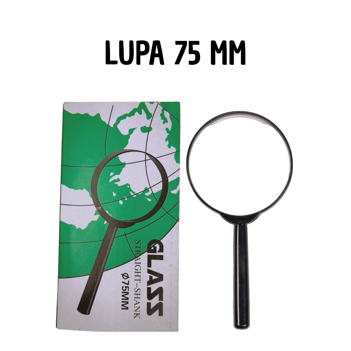 Lupa 75mm con Mango - Lectura y Exploración