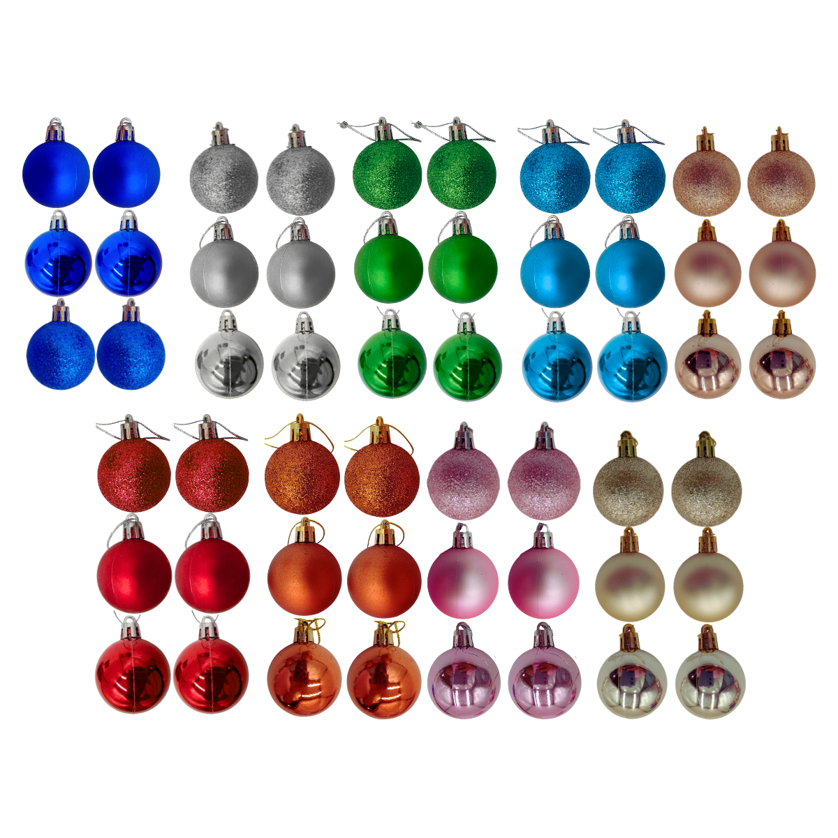 Esferas Navideñas 6 Piezas - Pack Básico