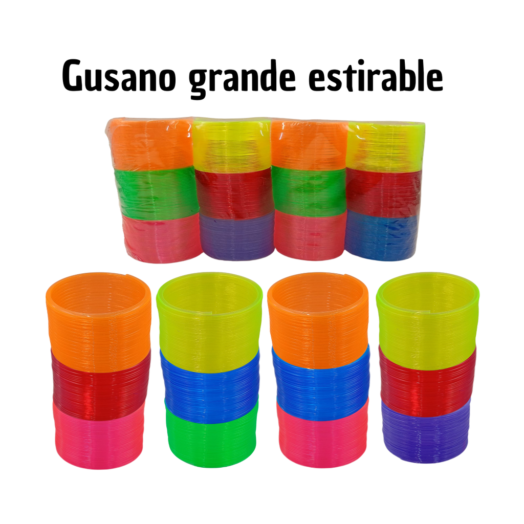 Gusano Estirable Gigante - Juguete Sensorial Antiestrés