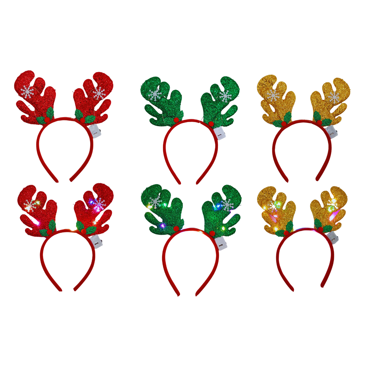 Diadema Reno con Luz LED - Accesorio Navideño