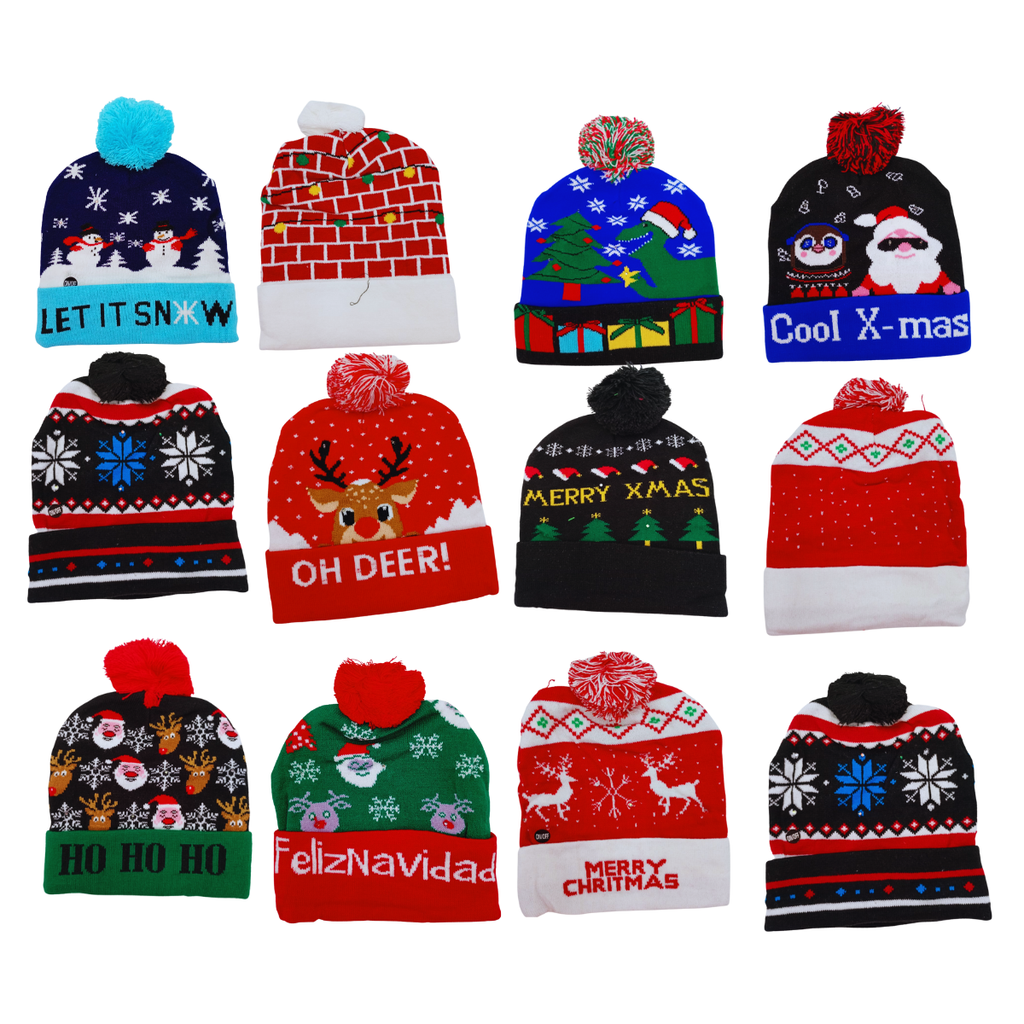 GORRO NAVIDEÑO CON LUZ - Calidad Premium Super Novedades