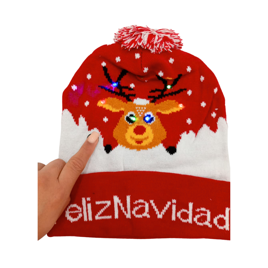 GORRO NAVIDEÑO CON LUZ - Calidad Premium Super Novedades