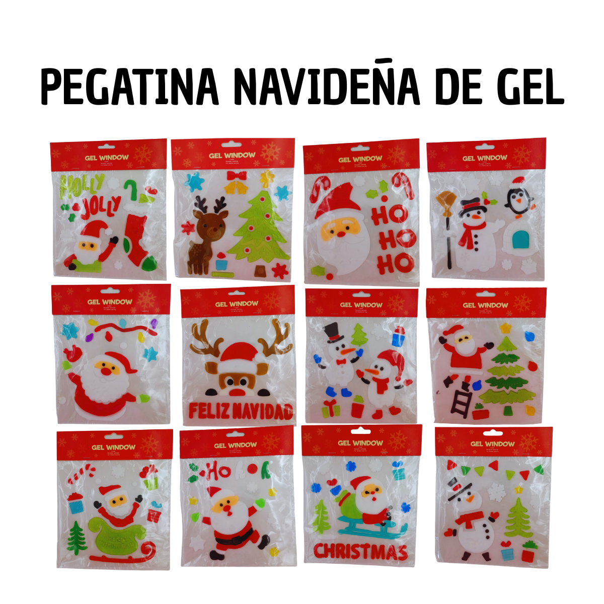 PEGATINA NAVIDEÑA DE GEL - Calidad Premium Super Novedades