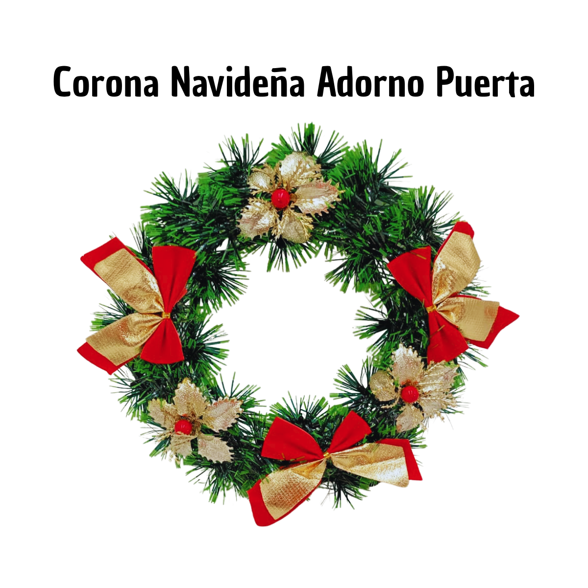 Corona NavideñA Adorno Puerta 28 Cm 2 - Calidad Premium Super Novedades
